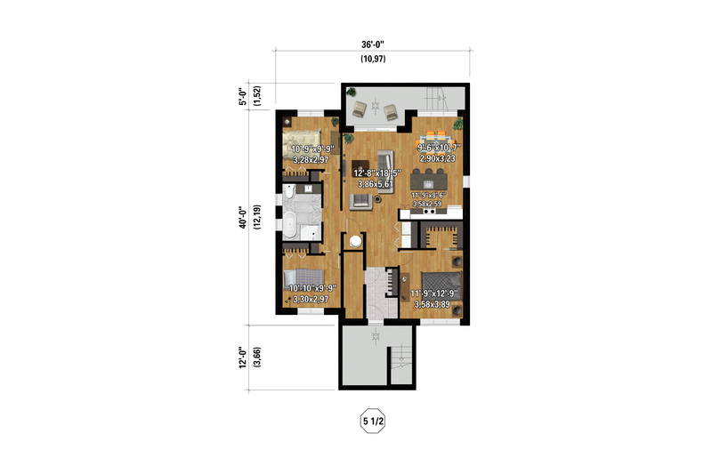 Dream House Plan - Floor Plan - Lower Floor for Farmhouse House Plan #25-4979 - 9 bed, 3 bath