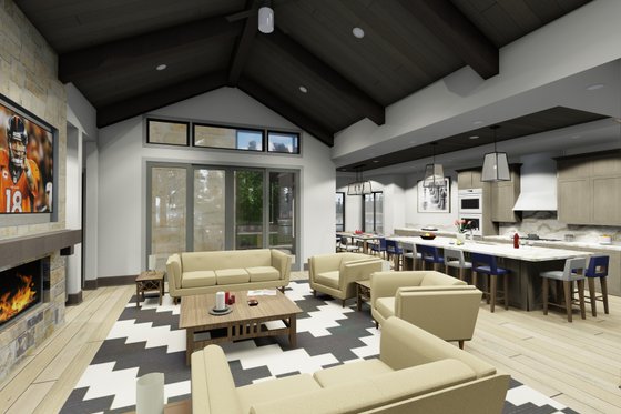 Interior - Family Room for Contemporary House Plan #1069-31 - 5 bed, 5.5 bath