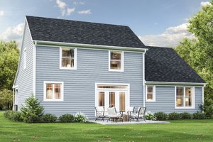 Exterior - Rear Elevation for Craftsman House Plan #46-889 - 4 bed, 2.5 bath