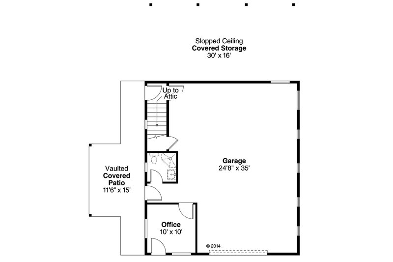Home Plan - Floor Plan - Main Floor for Craftsman House Plan #124-962, 1 bath