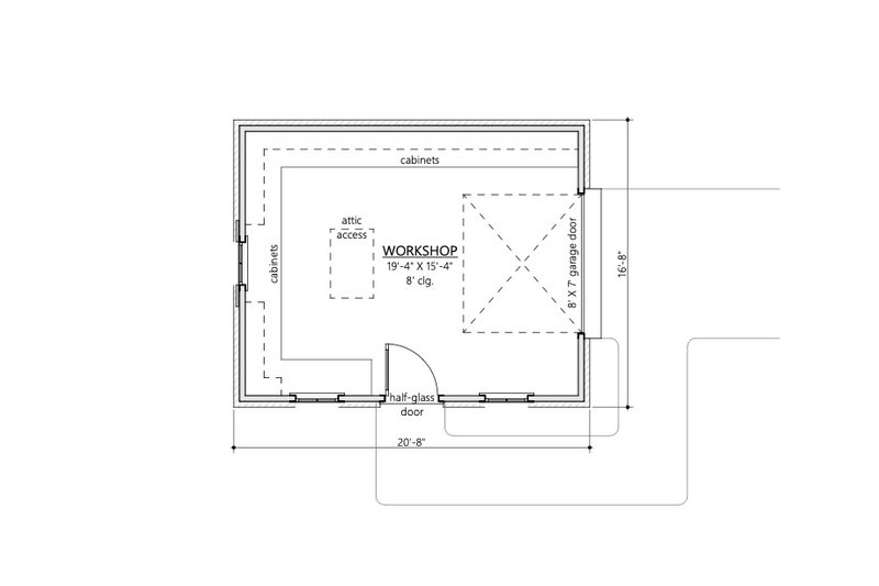 Home Plan - Floor Plan - Main Floor for Craftsman House Plan #1094-31, 0 bath