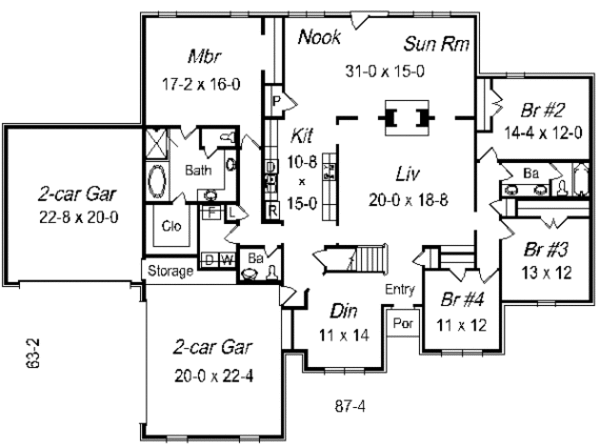 European Floor Plan - Main Floor Plan #329-297