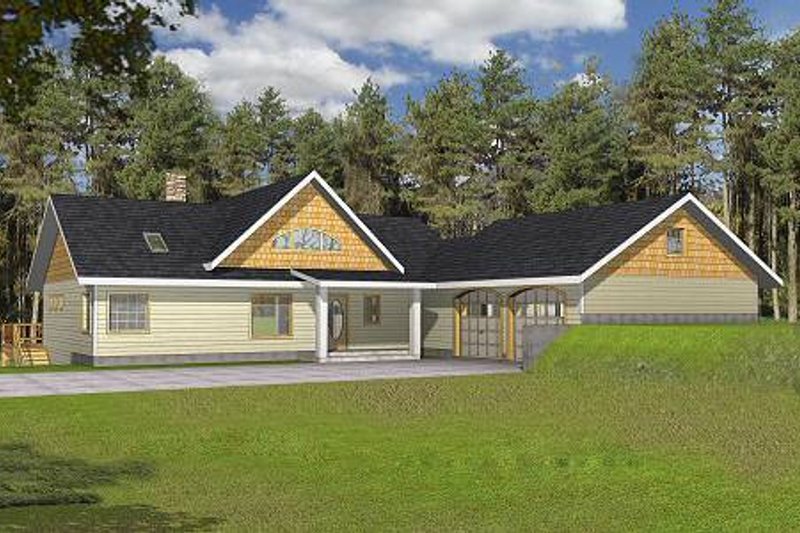 Home Plan - Ranch Exterior - Front Elevation Plan #117-561