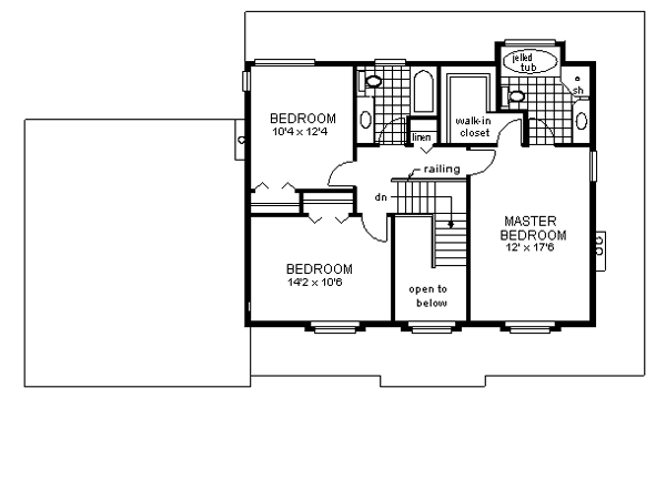 Country Floor Plan - Upper Floor Plan #18-261