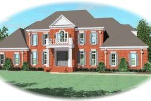 Colonial Exterior - Front Elevation Plan #81-1354