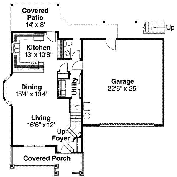 Home Plan - Craftsman Floor Plan - Main Floor Plan #124-612