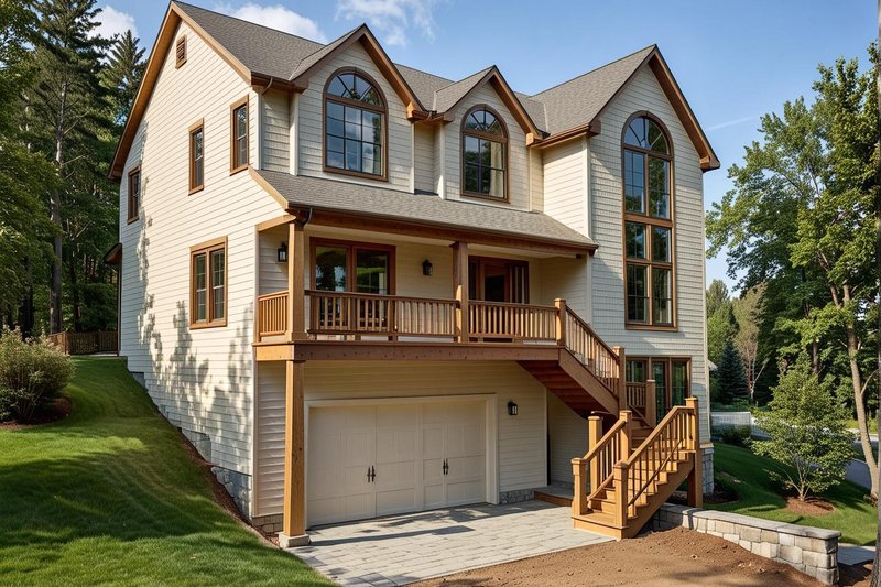 Home Plan - Exterior - Front Elevation 2 for Traditional House Plan #117-154 - 4 bed, 3 bath