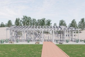 Exterior - Front Elevation 4 for Mediterranean House Plan #1106-24 - 1 bed, 1 bath