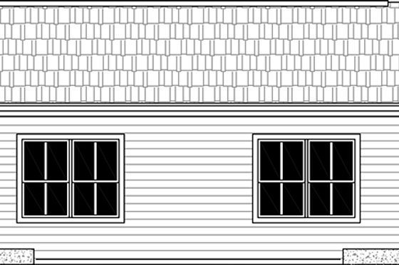 Exterior - Rear Elevation for Southern House Plan #21-484 - 2 bed, 2 bath