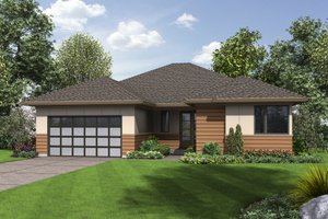 Contemporary Exterior - Front Elevation Plan #48-687