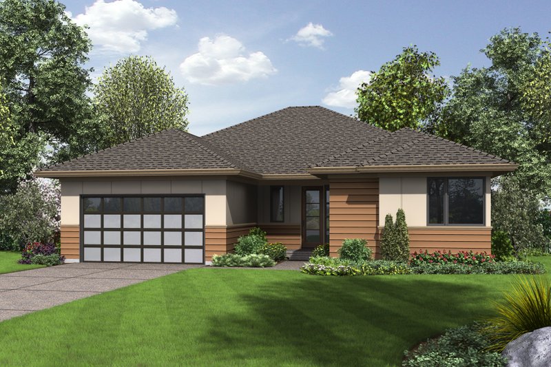 Dream House Plan - Contemporary Exterior - Front Elevation Plan #48-687