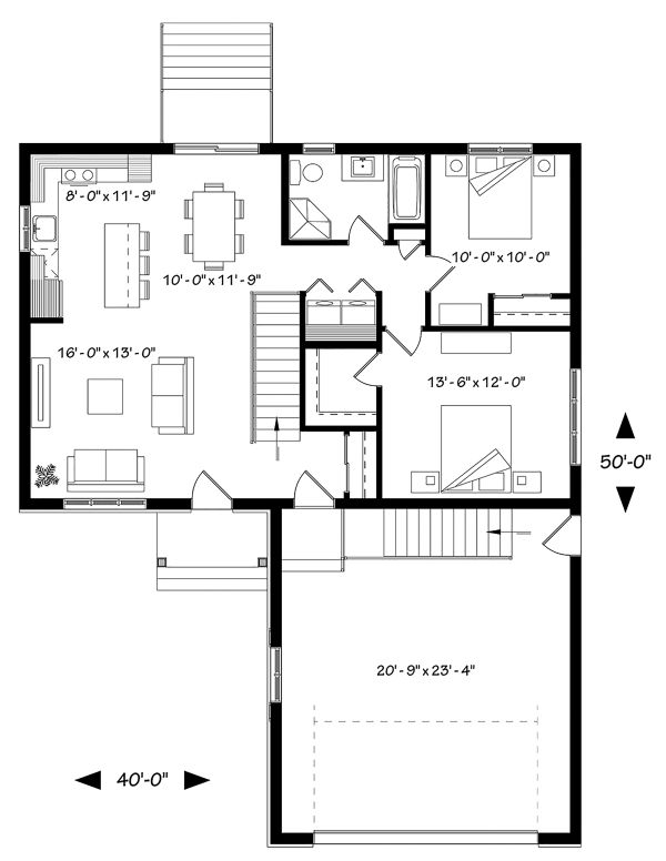 Home Plan - Country Floor Plan - Main Floor Plan #23-2695
