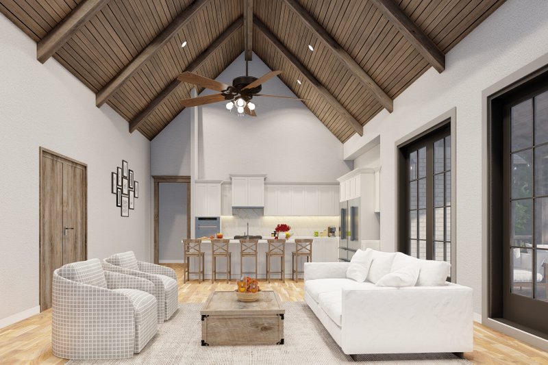 House Blueprint - Interior - Family Room for Country House Plan #17-3374 - 4 bed, 3.5 bath