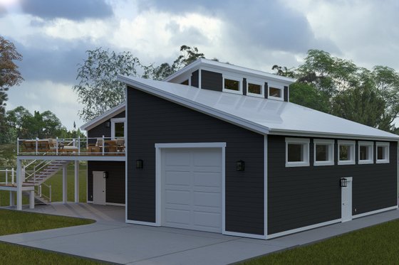 Exterior - Front Elevation 5 for Modern House Plan #1060-399, 1.5 bath