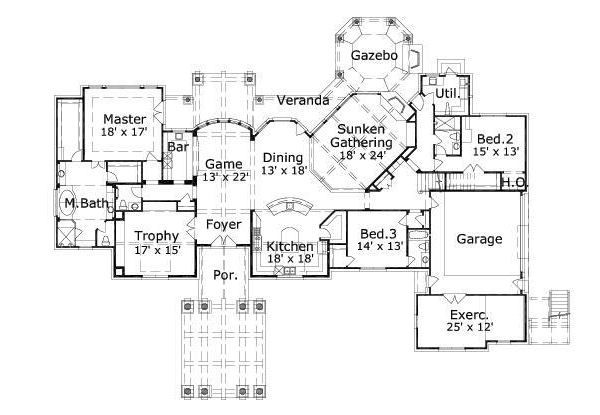 Traditional Floor Plan - Main Floor Plan #411-610