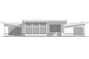 Exterior - Rear Elevation for Contemporary House Plan #1086-6 - 3 bed, 2 bath