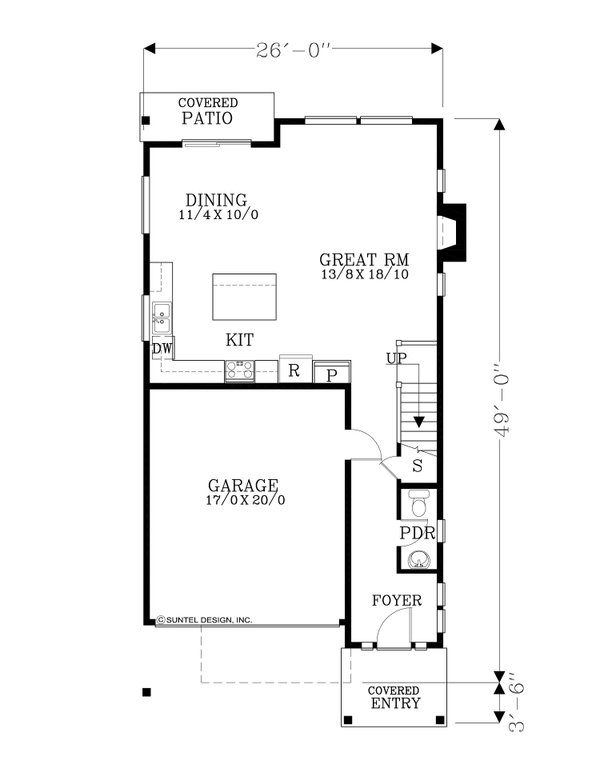 Home Plan - Craftsman Floor Plan - Lower Floor Plan #53-726