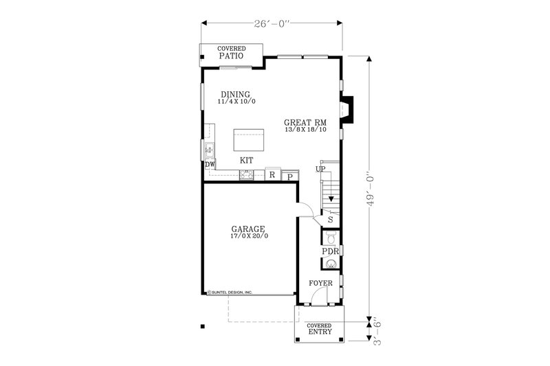House Design - Floor Plan - Lower Floor for Craftsman House Plan #53-726 - 4 bed, 2.5 bath