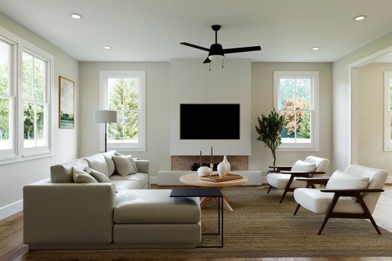 Interior - Family Room for Farmhouse House Plan #461-111 - 3 bed, 2.5 bath