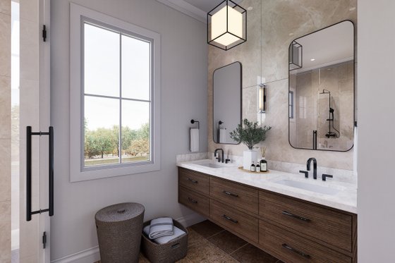 Interior - Master Bathroom 1 for Farmhouse House Plan #54-680 - 3 bed, 2 bath