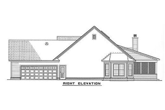 Exterior - Other Elevation 2 for Country House Plan #17-176 - 3 bed, 2.5 bath