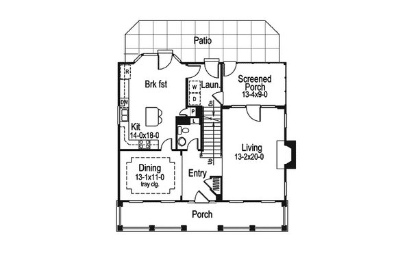 Traditional Floor Plan - Main Floor Plan #57-721