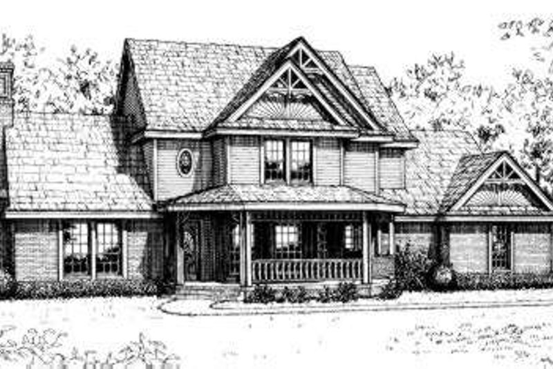 Victorian Style House Plan - 3 Beds 2.5 Baths 1995 Sq/Ft Plan #310-175
