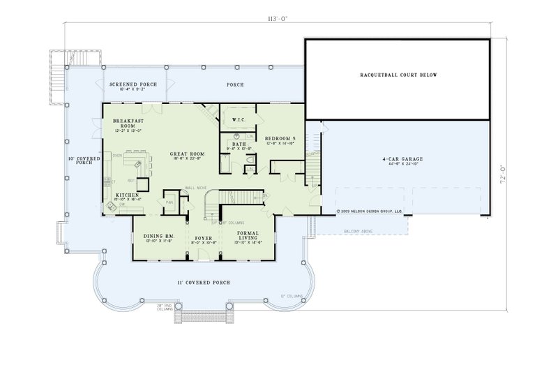 Dream House Plan - Floor Plan - Main Floor House Plan #17-2098 - 6 bed, 5 bath
