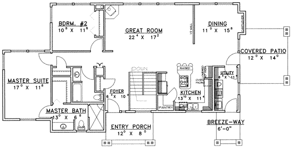 House Plan Design - Floor Plan - Main Floor Plan #117-376