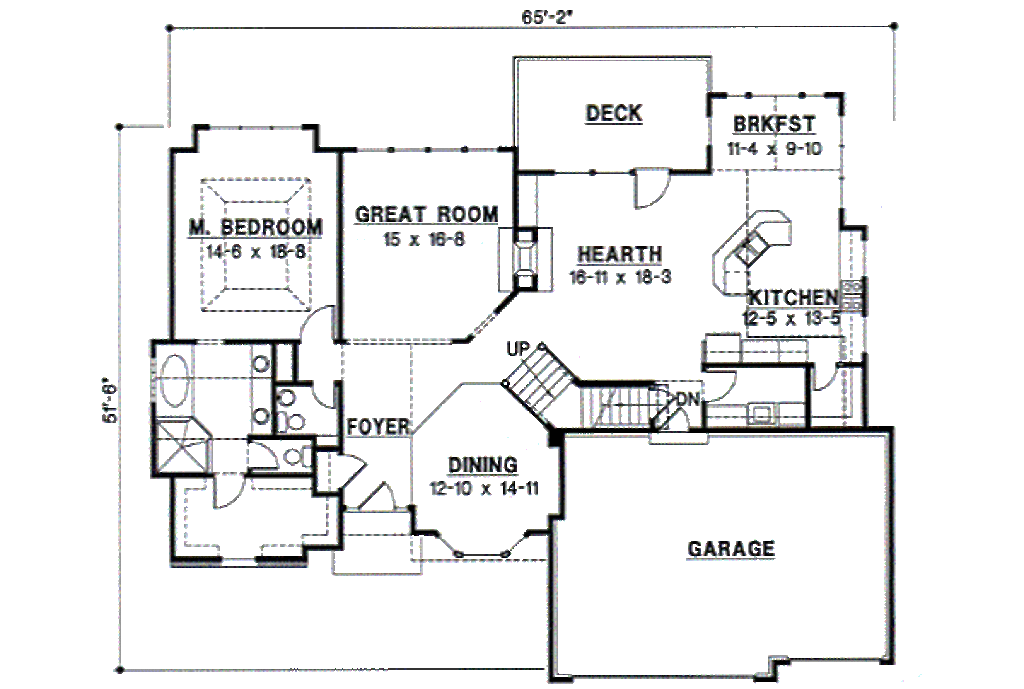 Traditional Style House Plan - 4 Beds 3 Baths 3095 Sq/Ft Plan #67-722 ...