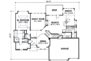 Traditional Style House Plan - 4 Beds 3 Baths 3095 Sq/Ft Plan #67-722 