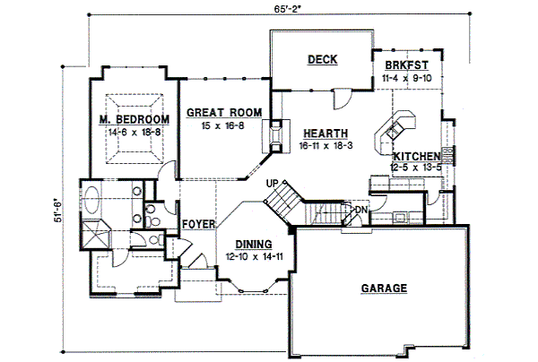 Traditional Floor Plan - Main Floor Plan #67-722