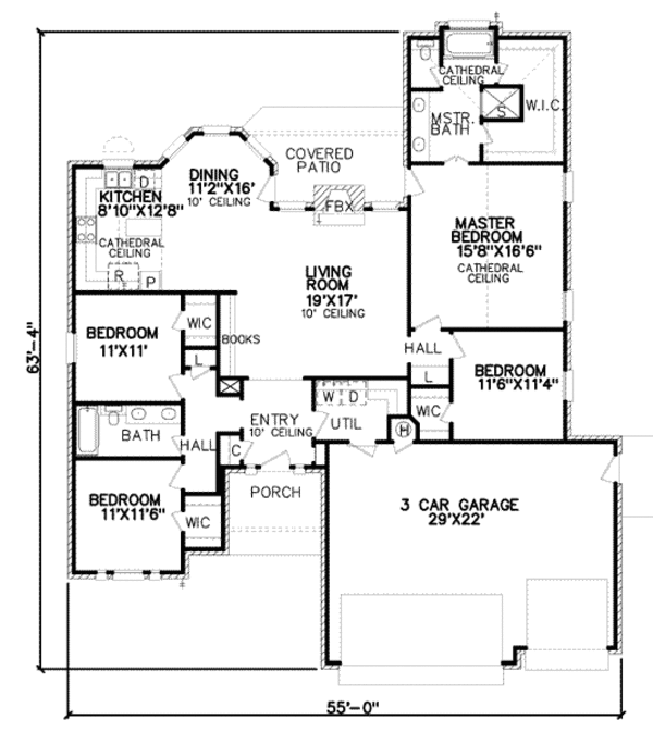 Traditional Floor Plan - Main Floor Plan #65-309