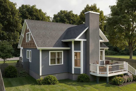 Exterior - Rear Elevation for Craftsman House Plan #79-264 - 3 bed, 2.5 bath