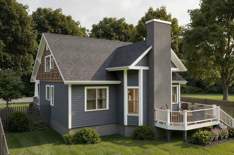 House Blueprint - Exterior - Rear Elevation for Craftsman House Plan #79-264 - 3 bed, 2.5 bath