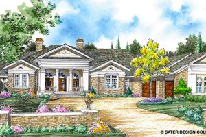 Classical Exterior - Front Elevation Plan #930-264