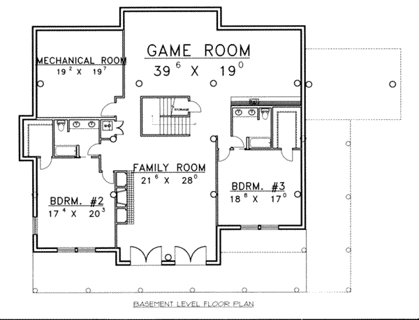 Home Plan - Modern Floor Plan - Lower Floor Plan #117-487