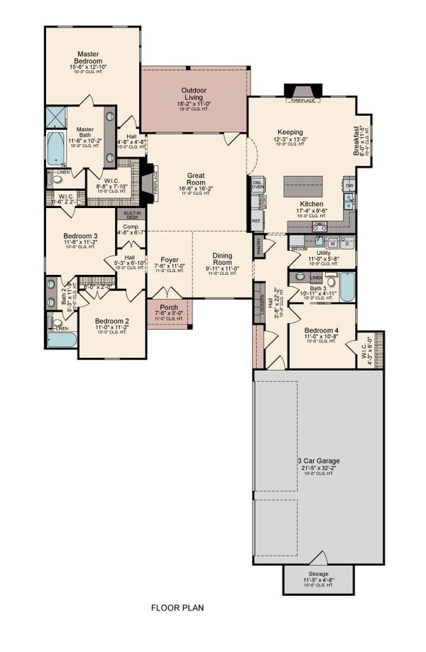 Farmhouse Floor Plan - Main Floor Plan #1081-26