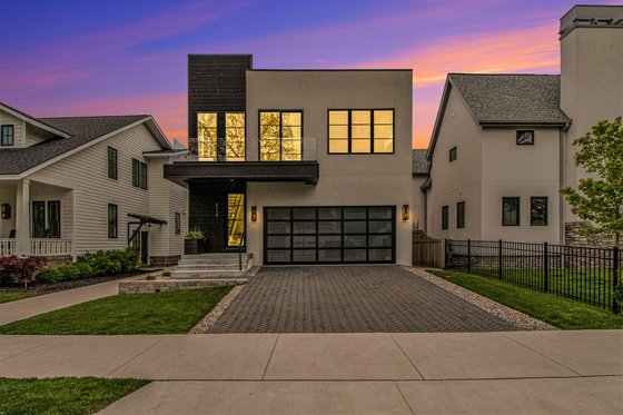 Exterior - Front Elevation 3 for Contemporary House Plan #928-387 - 3 bed, 3.5 bath