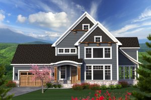 Craftsman Exterior - Front Elevation Plan #70-1224
