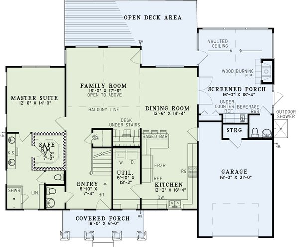 Dream House Plan - Craftsman Floor Plan - Main Floor Plan #17-3468