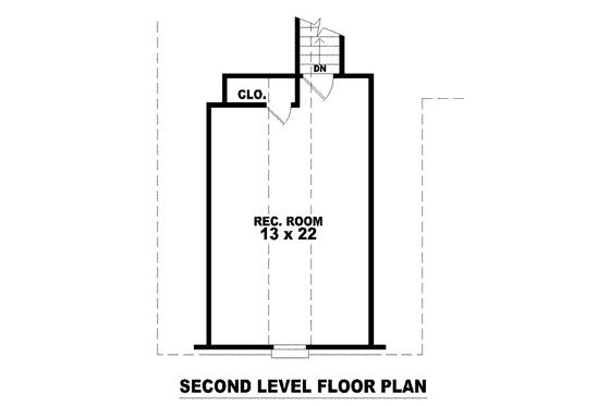 Floor Plan - Upper Floor for European House Plan #81-1555 - 3 bed, 2 bath