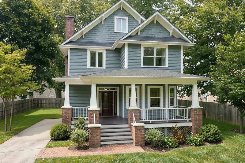 House Plan Design - Exterior - Front Elevation 3 for Craftsman House Plan #79-358 - 4 bed, 3 bath