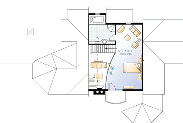 Dream House Plan - Cottage Floor Plan - Upper Floor Plan #23-2069
