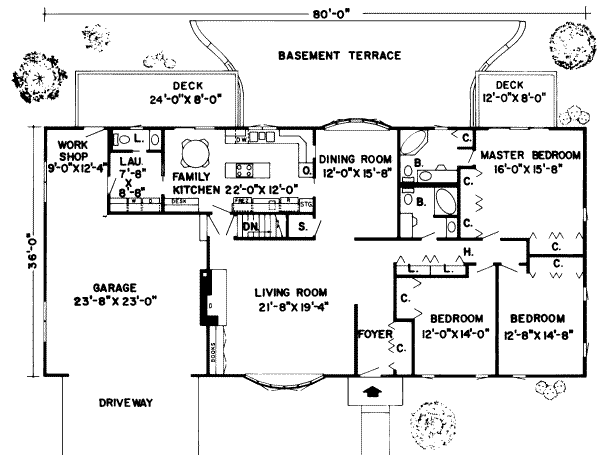 Modern Floor Plan - Main Floor Plan #312-479