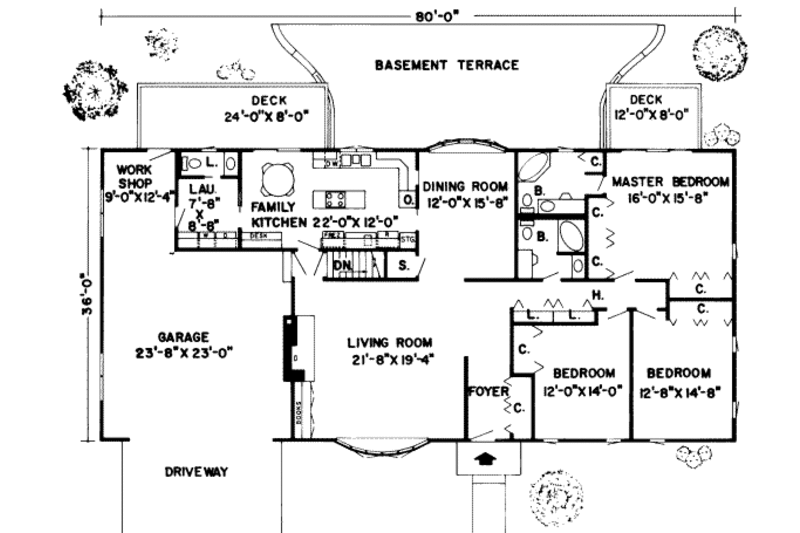 Modern Style House Plan - 3 Beds 2.5 Baths 2202 Sq/Ft Plan #312-479 ...