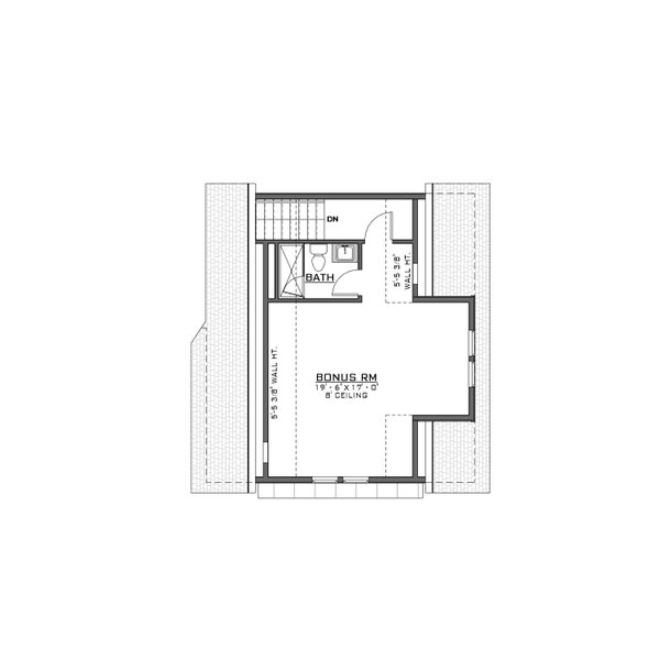 House Design - Ranch Floor Plan - Upper Floor Plan #1086-3