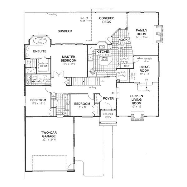 European Floor Plan - Main Floor Plan #18-9005
