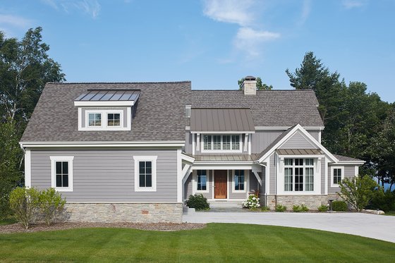 Exterior - Front Elevation 4 for Farmhouse House Plan #928-14 - 3 bed, 3.5 bath