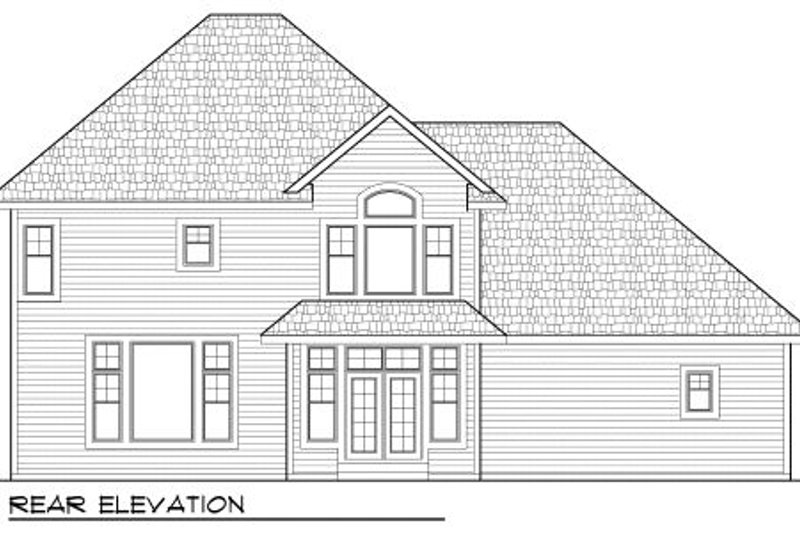 Dream House Plan - Exterior - Rear Elevation for Craftsman House Plan #70-1000 - 4 bed, 3.5 bath